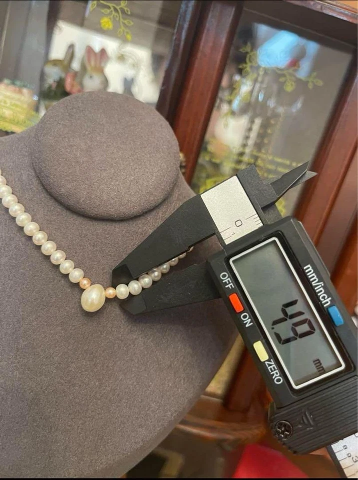 Collar TASAKI Perlas Rosa Oro K18 38cm Elegante Joyería Mujer Regalo con Caja Foto 3 de 4