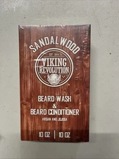 Viking Revolution - Beard Wash & Beard Conditioner - Sandalwood (10 oz each)