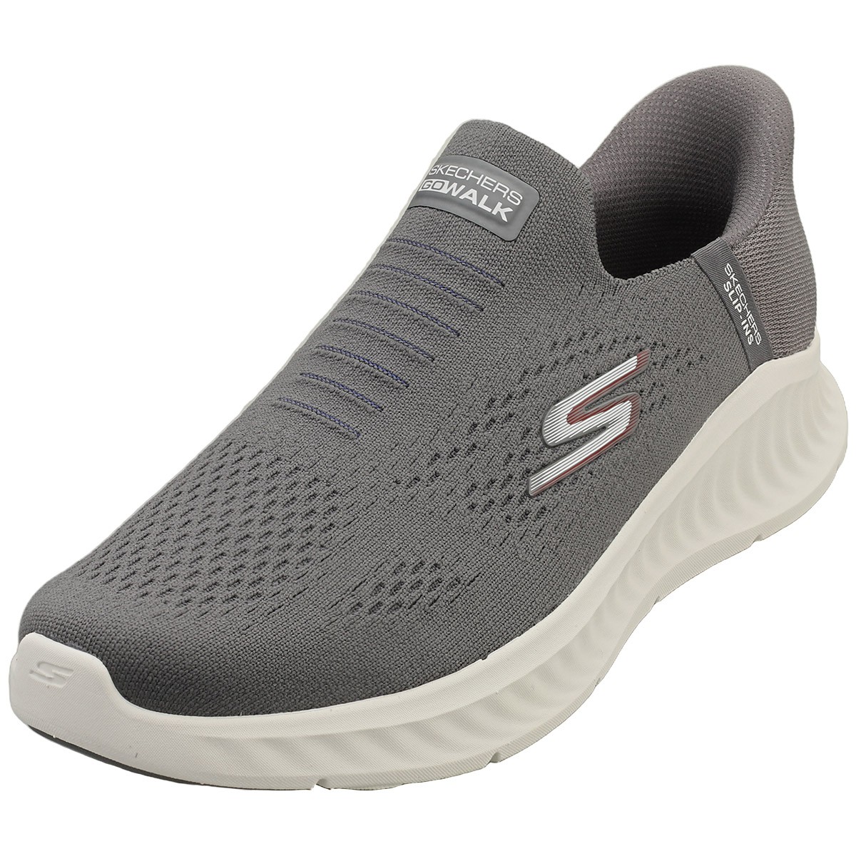 Skechers Slip-ins Go Walk Now Mens Slip On Trainers in Charcoal UK