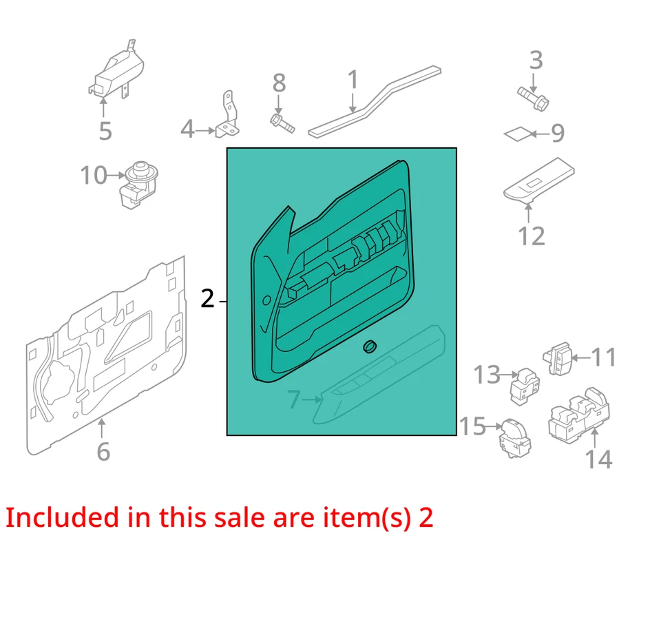 Panel de moldura de puerta para Ford F-150 y Lincoln Mark LT 2011 BL3Z1823942FA - NUEVO OEM Foto 3 de 4