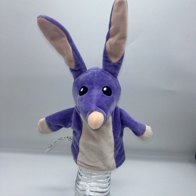 Bluey Bob Bilby Plush Hand Puppet purple pink 9.5'' Ludo Studio 2018 Mouse plush