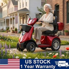 1000W 4-Wheel Heavy Duty Seniors Adult Mobility Scooter 40 miles 500lbs 60V/20Ah