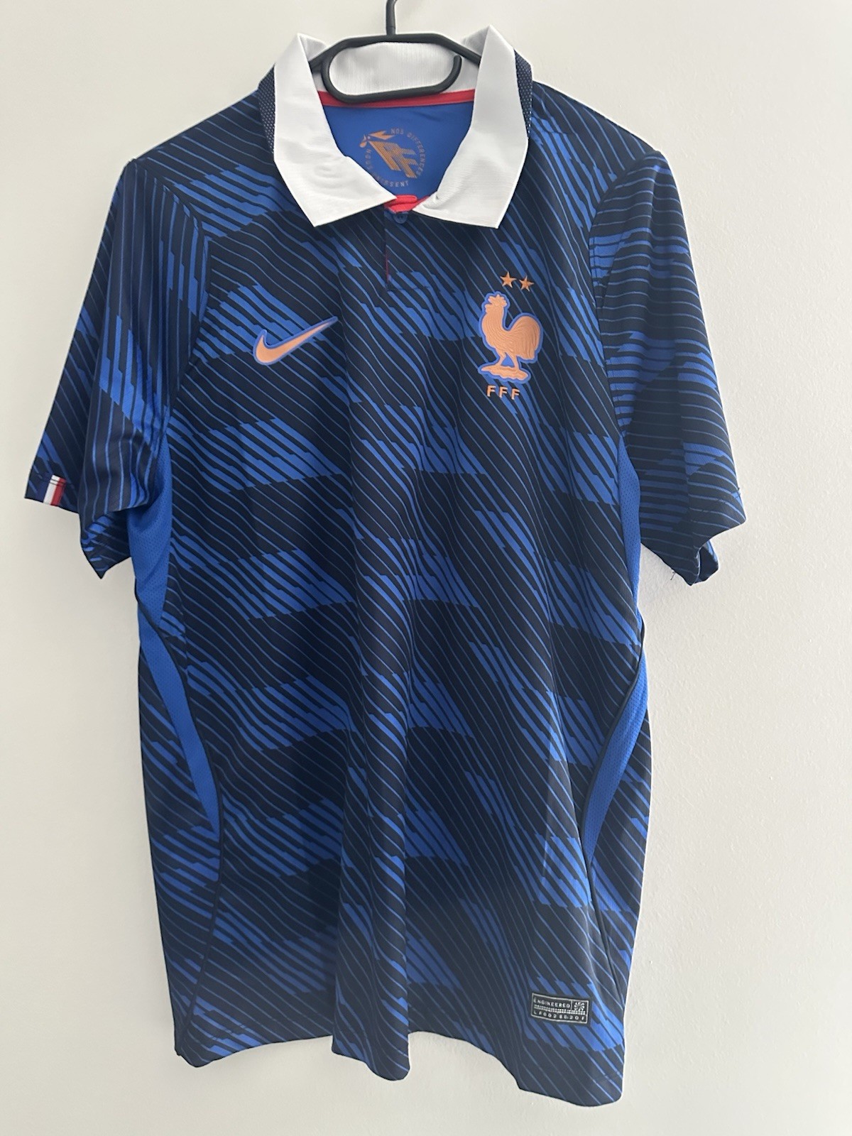 Nike Maillot France Domicile Bleu Taille M Homme Manches courtes
