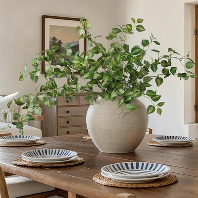 5PCS Artificial Eucalyptus Leaves Stem Plants for Spring Decor,