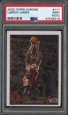2003 Topps Chrome LeBron James #111 Rookie Card PSA 9 (oc) MINT - Quick Ship!