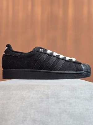 adidas Originals Superstar II - Black Denim (JQ3211) Men's 8.5 Women's 9.5 NIB