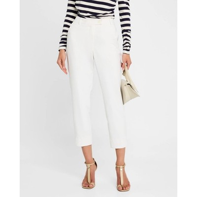 Maison Common Mid-Rise Slim-Leg Ankle Cotton-Blend Pants Size 42 US 12 Luxury