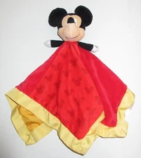 Disney Baby MICKEY MOUSE Kids Preferred Red Yellow Baby Security Blanket Lovey
