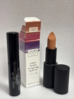 LAURA GELLER ICONIC BAKED SCULPTING METALLIC LIPSTICK & MINI MASCARA SET