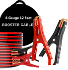 Heavy Duty Car Battery Booster Cables - 2500AMP Jumper Leads For Petrol & Diesel Cars, Vans, Trucks, 4M Length-1108577