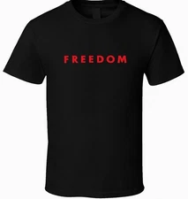 Charlie Kirk Freedom Black Red T shirt tee Turning Point