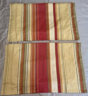 Pottery Barn 2-Serape Stripe Standard Pillow Sham Linen Blend