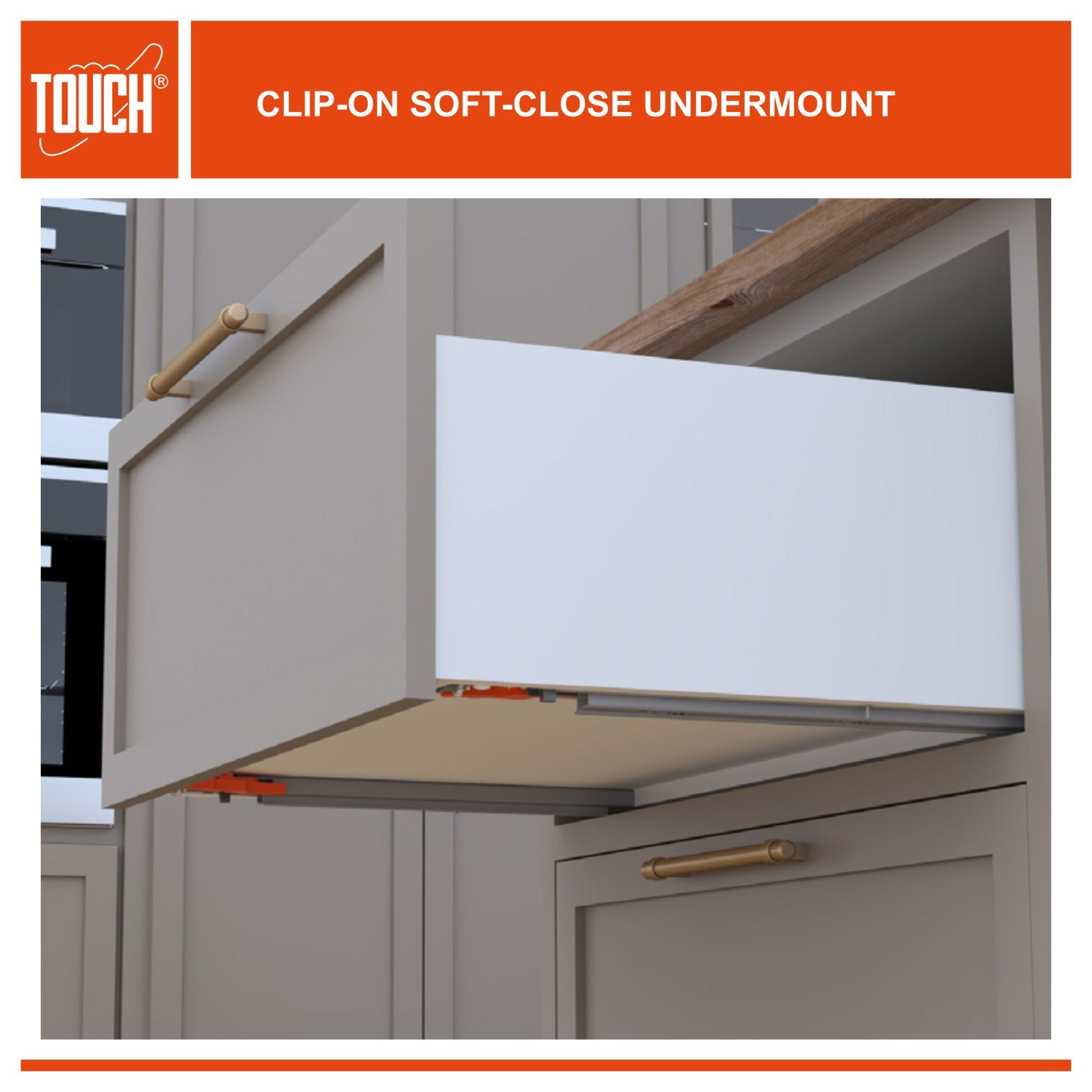 Undermount Drawer Slide Soft Close Concealed 12 15 18 21 inch For 3/4" SidePanel