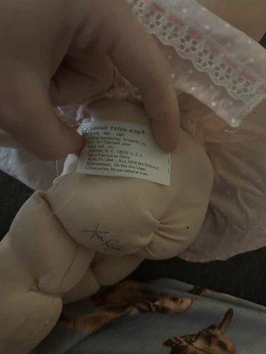 1986 Bean Butt Cabbage Patch Kid Vintage Pink Dress Bean Bag Cabbage Patch Kid