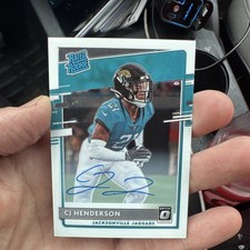 Panini 2020 Donruss Optic Rated Rookie CJ Henderson Auto #198 /150 Jaguars