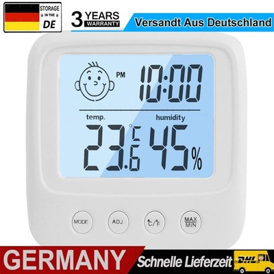 LCD Digital Thermometer Hygrometer Meter for Indoor Home Office (Backlight)