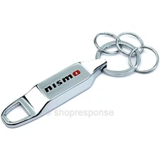 OEM JDM Nissan Nismo Metal Hook Keychain Key Holder Key Ring Silver KWA10-60RS0
