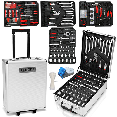 Werkzeugkoffer 1031 tlg. Box Kombizange Rollkoffer inkl. Universalmesser