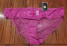 NWT WACOAL HIPSTER PANTIES LACE SHEER 845287 560 BERRY XL