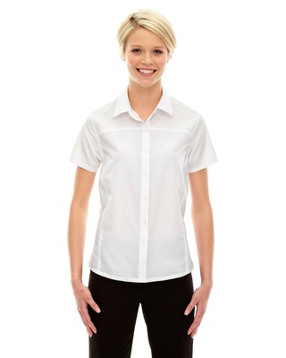 North End Ladies Performance Short Sleeve Shirt. 78675 XXX-Large