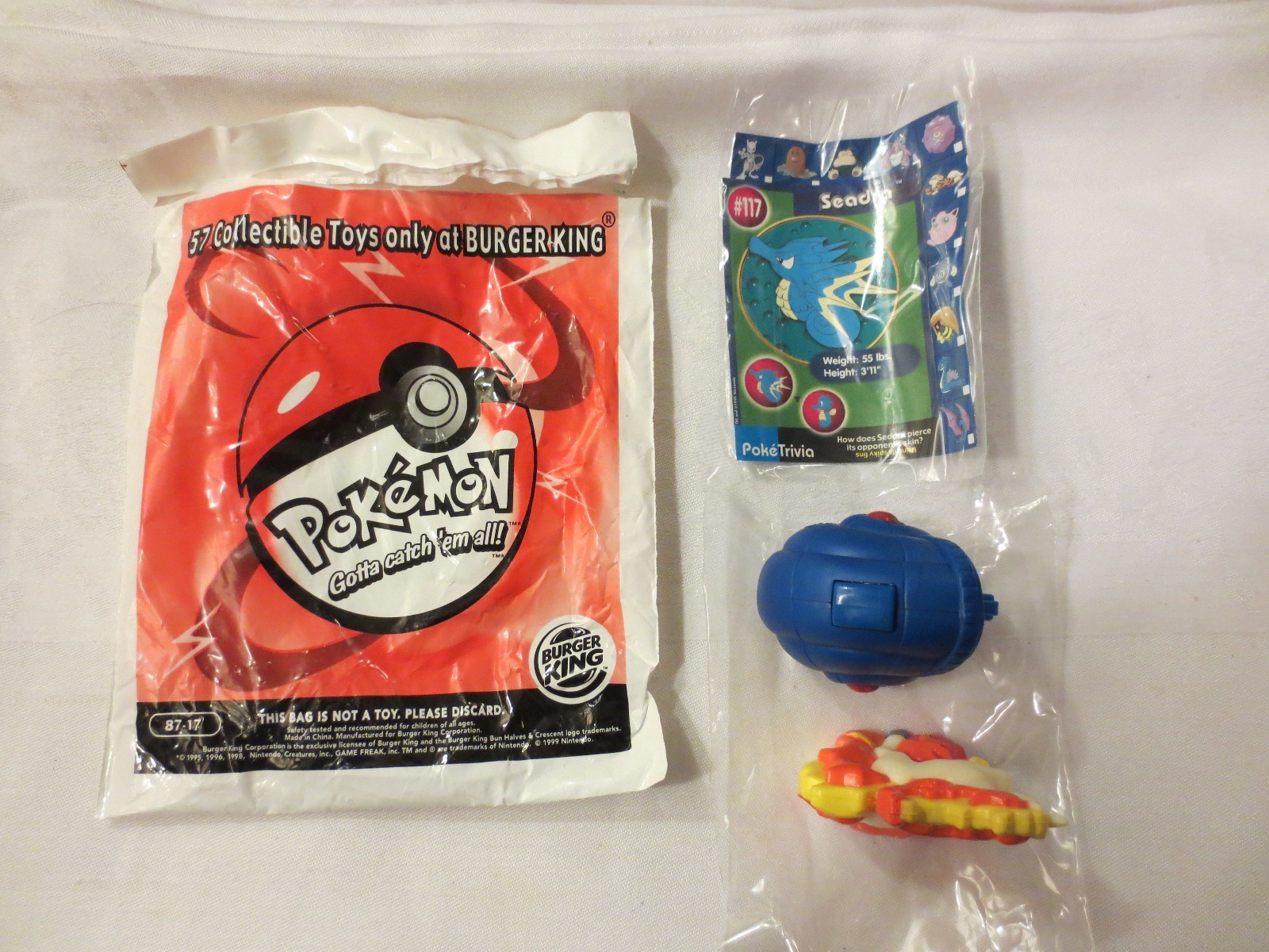 1999 BURGER KING POKEMON TOY 8717 RAPIDASH LAUNCHER NEW eBay
