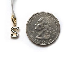  DAVID YURMAN New 8mm Petite Gold & Enamel S Initial Pendant