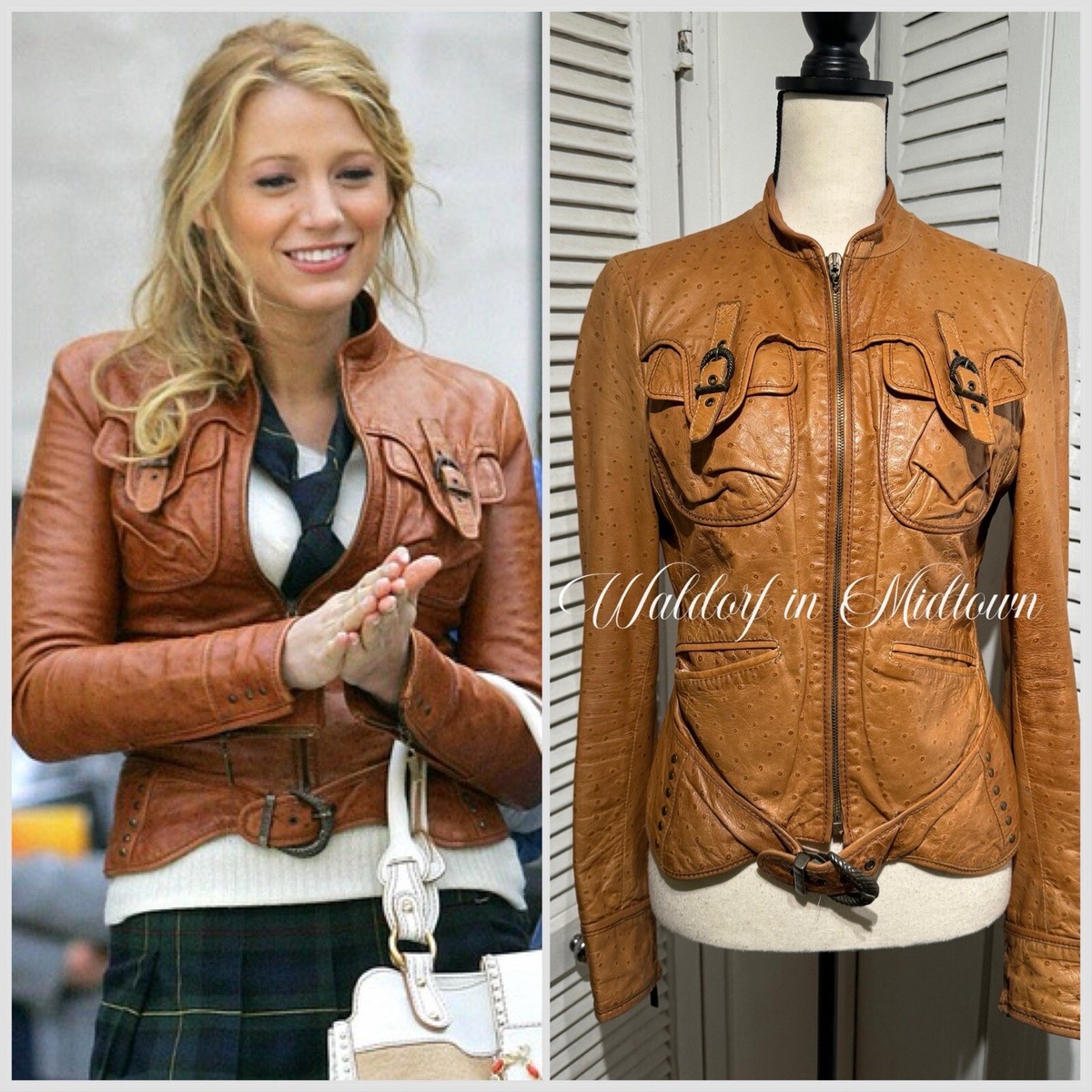 ASO Serena Van Der Woodsen leather Jacket