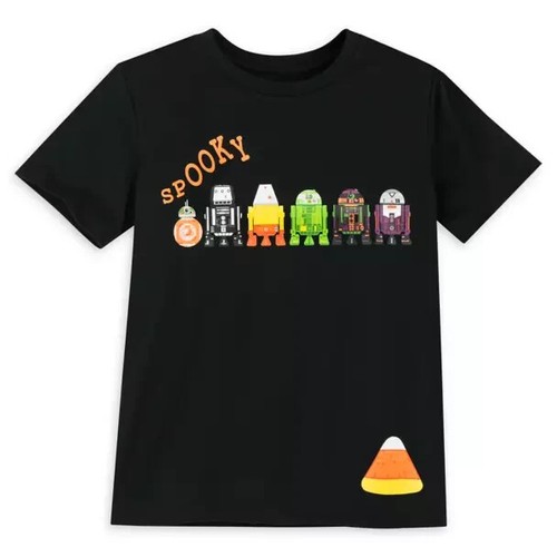 Star Wars Spooky Droids Black T Shirt Kids Size L Halloween Graphic Disney Store - Picture 7 of 7