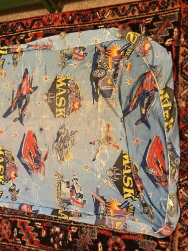 VTG 1985 Kenner M.A.S.K. Mobile Armored Strike Kommand Twin Fitted Bed Sheet - Picture 10 of 14