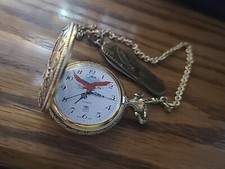 Vintage Colibri Quartz Pocket Watch with Pocket Knife And Chain