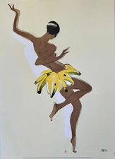 19x27" Josephine Baker Banana Skirt -Paul Colin Offset Print France 1995