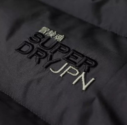 Superdry Jacket Sports Puffer Hooded Quilted Padded Winter Coat Full Zip Grey - Picture 5 of 7