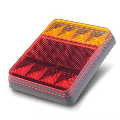 1X Waterproof 8 LED Trailer Light Rear Tail Lamp 12V DC Car Truck Boat Caravvm - Picture 4 of 8