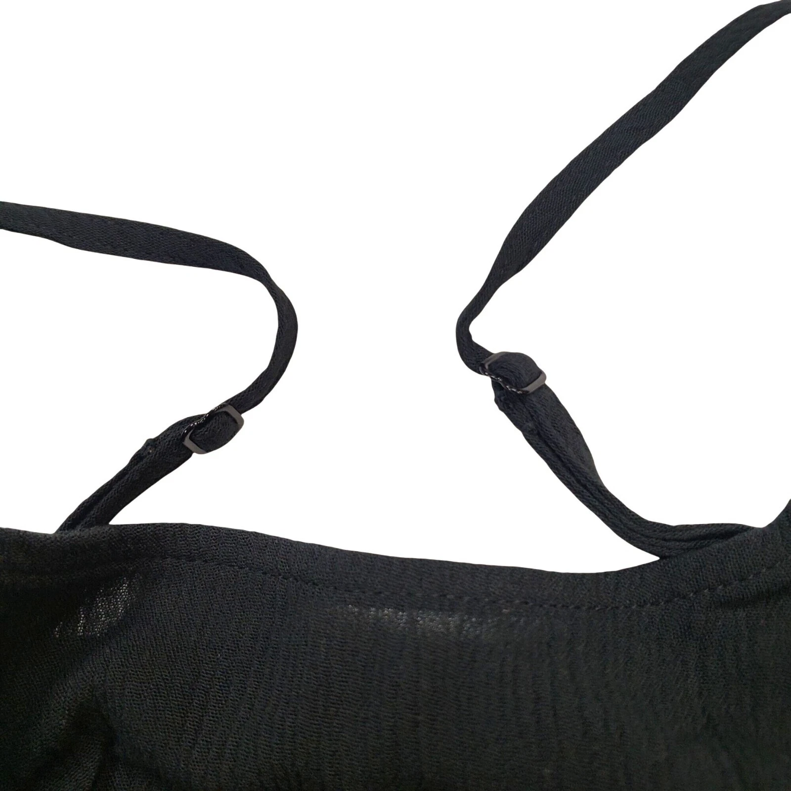 UNDERCOVER Victorias Secret Rosa Nero Regolabile Spaghetti Strap Abito Slip Foderato Casual W