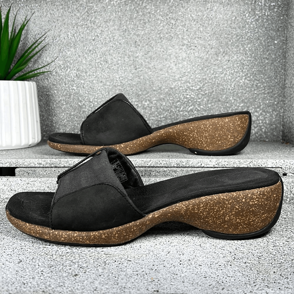 Merrell Sundial sandali neri scarpe infradito misura 8 pelle