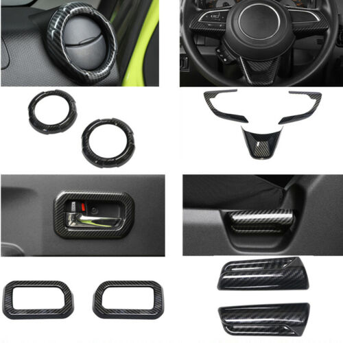 Carbon Fiber ABS Accessories Interior Kit Cover Trim For Suzuki Jimny 2019-2021 - Picture 1 of 9