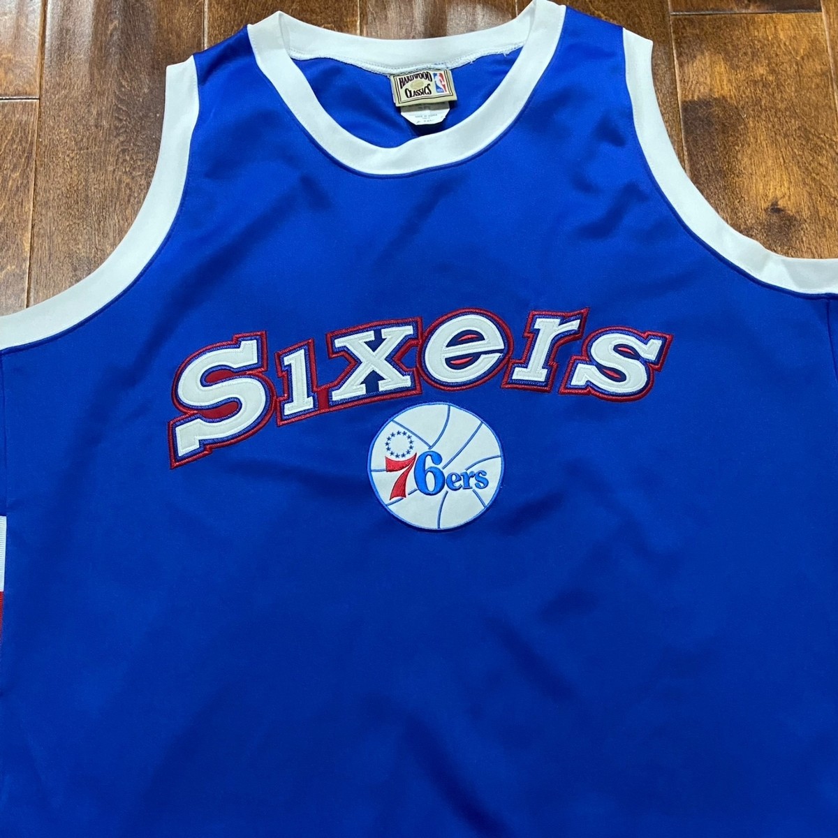 Majestic - HARDWOOD CLASSICS★76ers★旧ロゴ★NBAジャージ★XL Vintage NBA Philadelphia 76ers Sixers Hardwood Classics