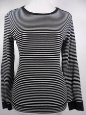 Classic Women's Large Ralph Lauren Black & White Striped Zip Shoulder Elbow Pads