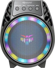 Super 4" Bluetooth TWS Party Speaker w/ LED Lights Multi-Connectivity IQ-1804BT