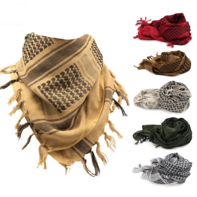 New Airsoft Tactical Arab Shemagh Kafiya Scarf Mask BK/OD/Tan/BKW