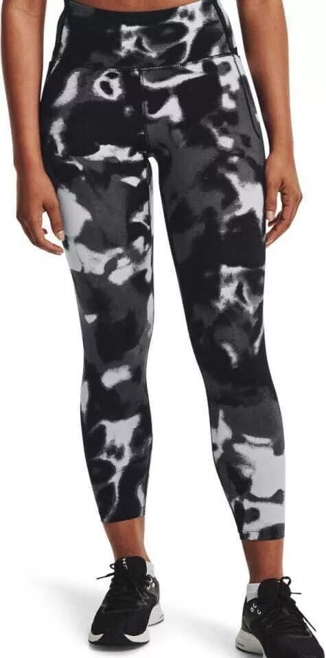 NWT Under Armour Womens Meridian Print Ankle Leggings Black Gray M Medium  $70