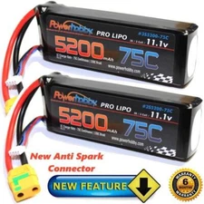 PowerHobby 3S 11.1V 5200mAh 75C Lipo Battery 2 Pack w XT90 : Arrma OUTCAST