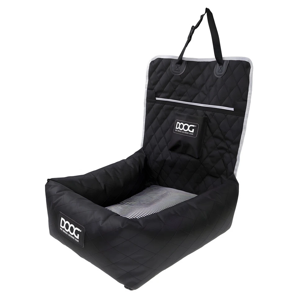 DOOG Siège Auto Pour Chiens Noir 50x56cm Jusqu'à 15kg Lavable Et Confortable - Photo 1/4