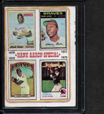 1974 Topps #6 Hank Aaron 70-73  EX-MT ERROR FRONT PRINT BORDER!
