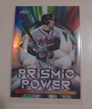 2021 Topps Chrome PRISMIC POWER REFRACTOR SP Freddie Freeman BRAVES Baseball Car
