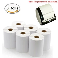 6 Rolls DYMO 4XL Direct Thermal Shipping Labels 4x6 1744907 Compatible 220/Roll