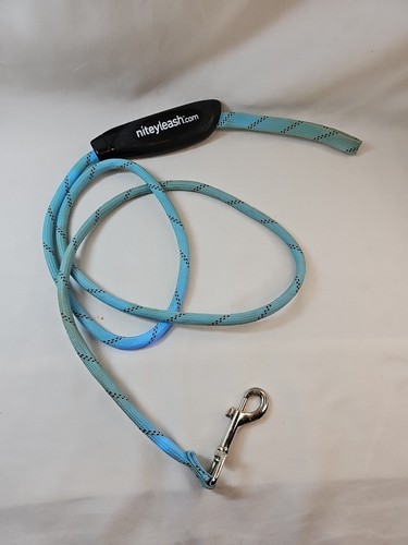 Niteyleash - 5 piedi Guinzaglio per animali domestici in fibra ottica LED - blu - 2 modalità - acceso e lampeggiante - Foto 3 di 6