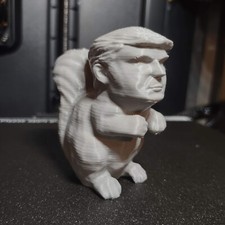 Trump Squirrel - 3D Printed Figurine - Gray