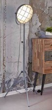 Stehleuchte Stativleuchte GRILL mit LED Metallschirm in Vintage Grey