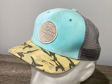 Patagonia Fitz Roy Trucker Hat Blue Gray Snapback Mesh Camo Patch Snapback